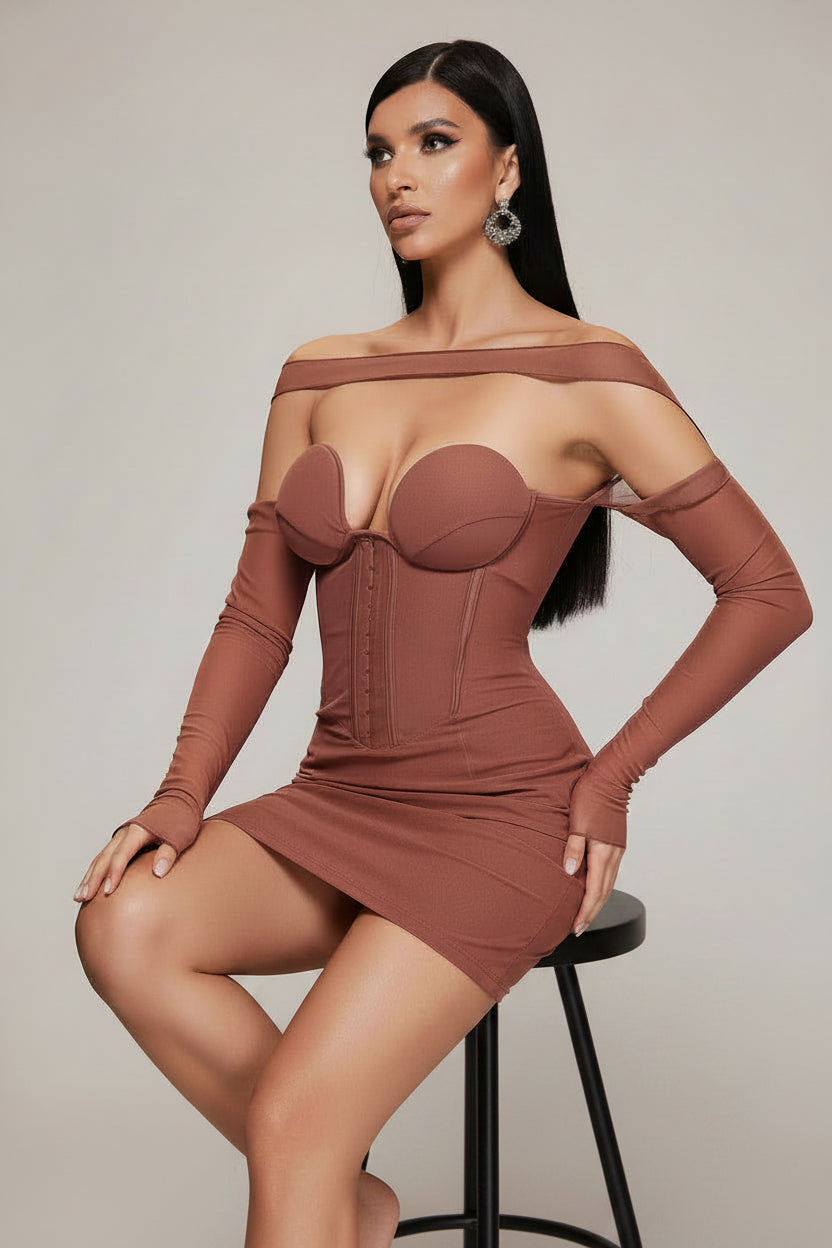 LLstyle Sculpted Off-Shoulder Mini Dress