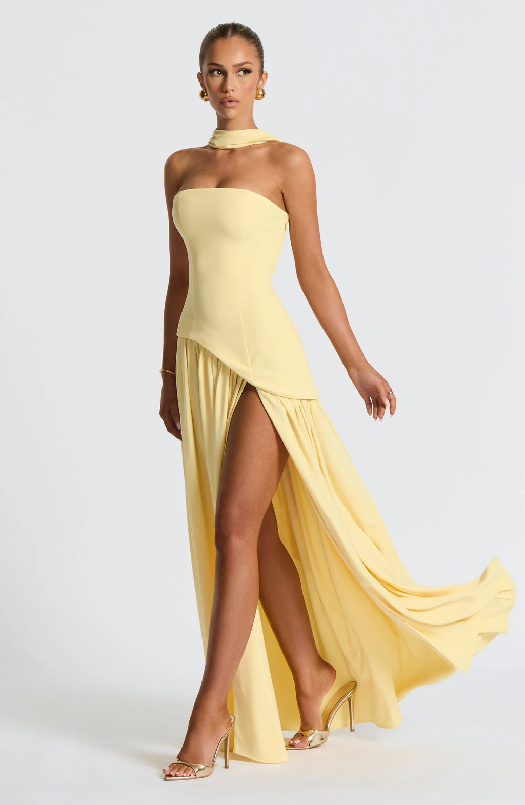 LLstyle Contrast Color Ribbon Party Dress
