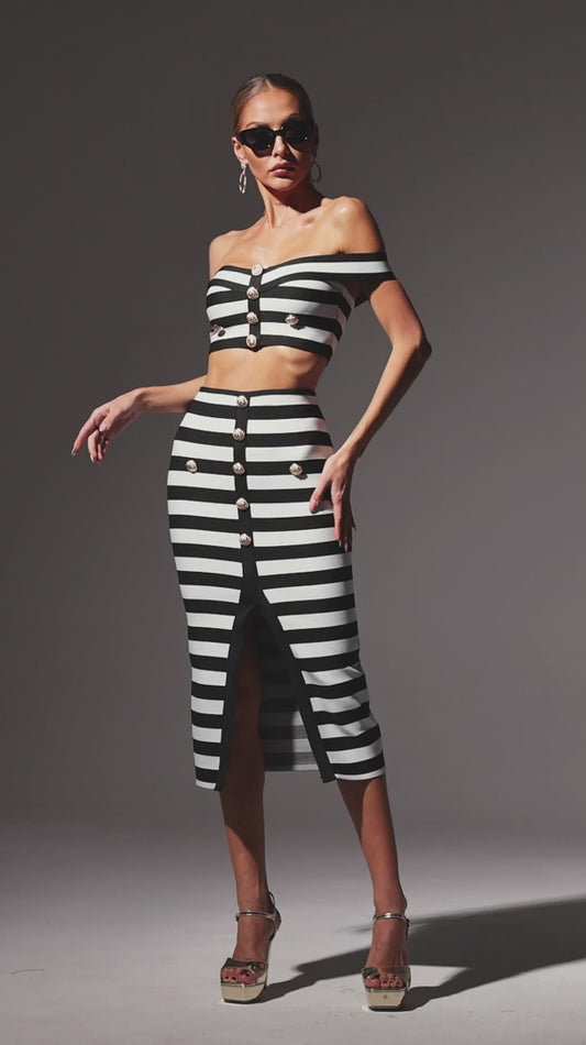 LLstyle Off Shoulder Two Piece Mini Set