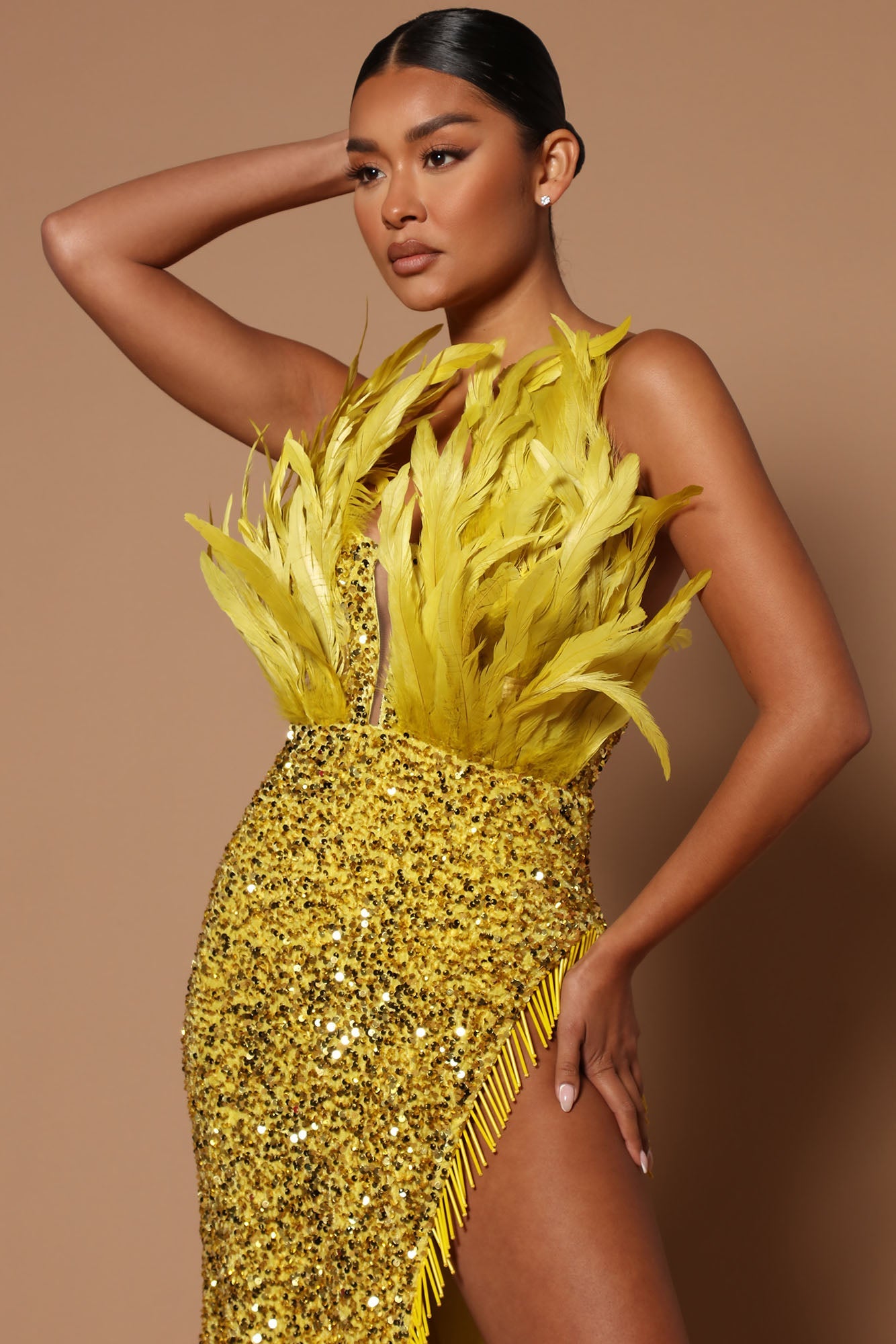 LLstyle Velvet Sequin Maxi Dress