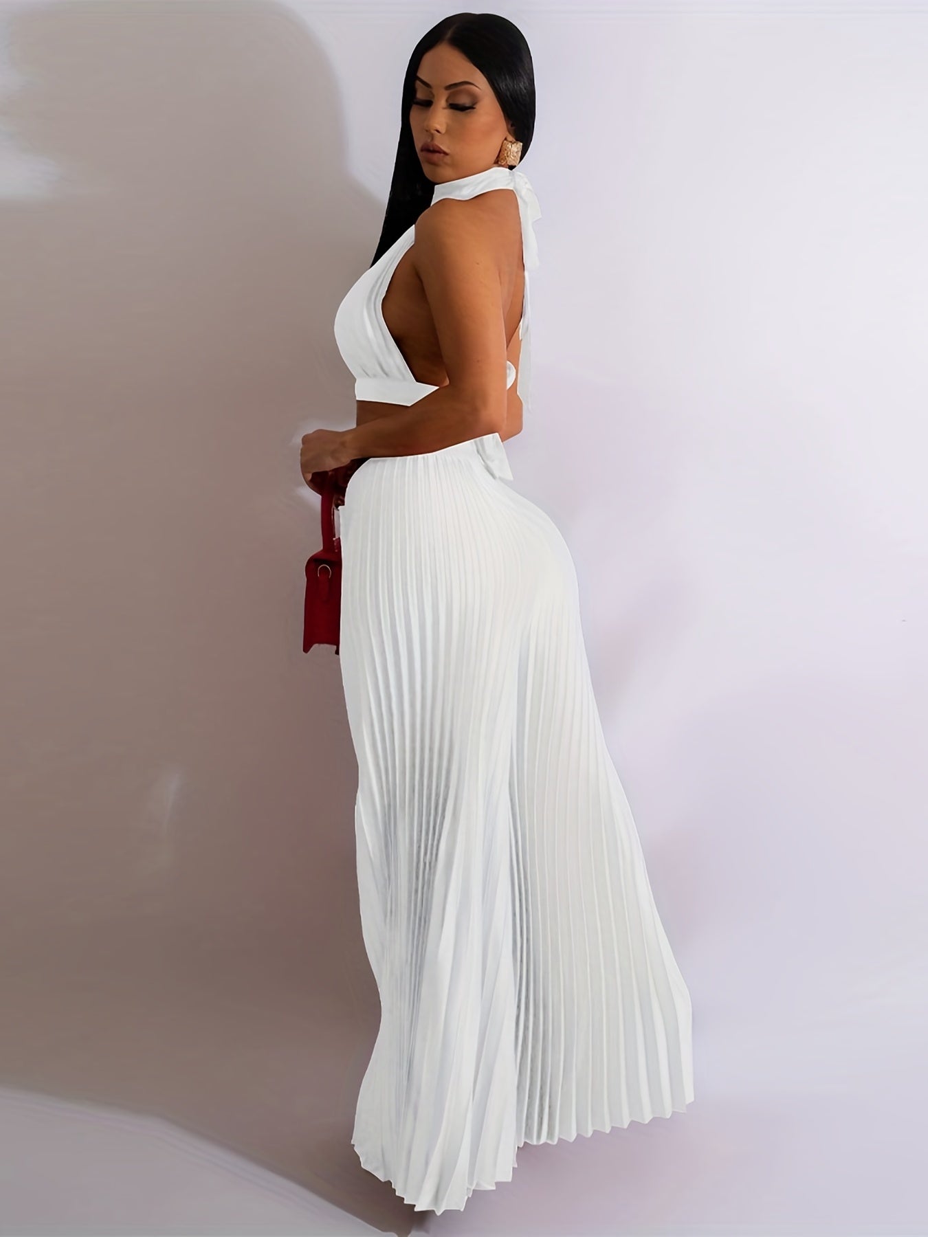 LLstyle Sexy Pleated Matching Two-piece Set