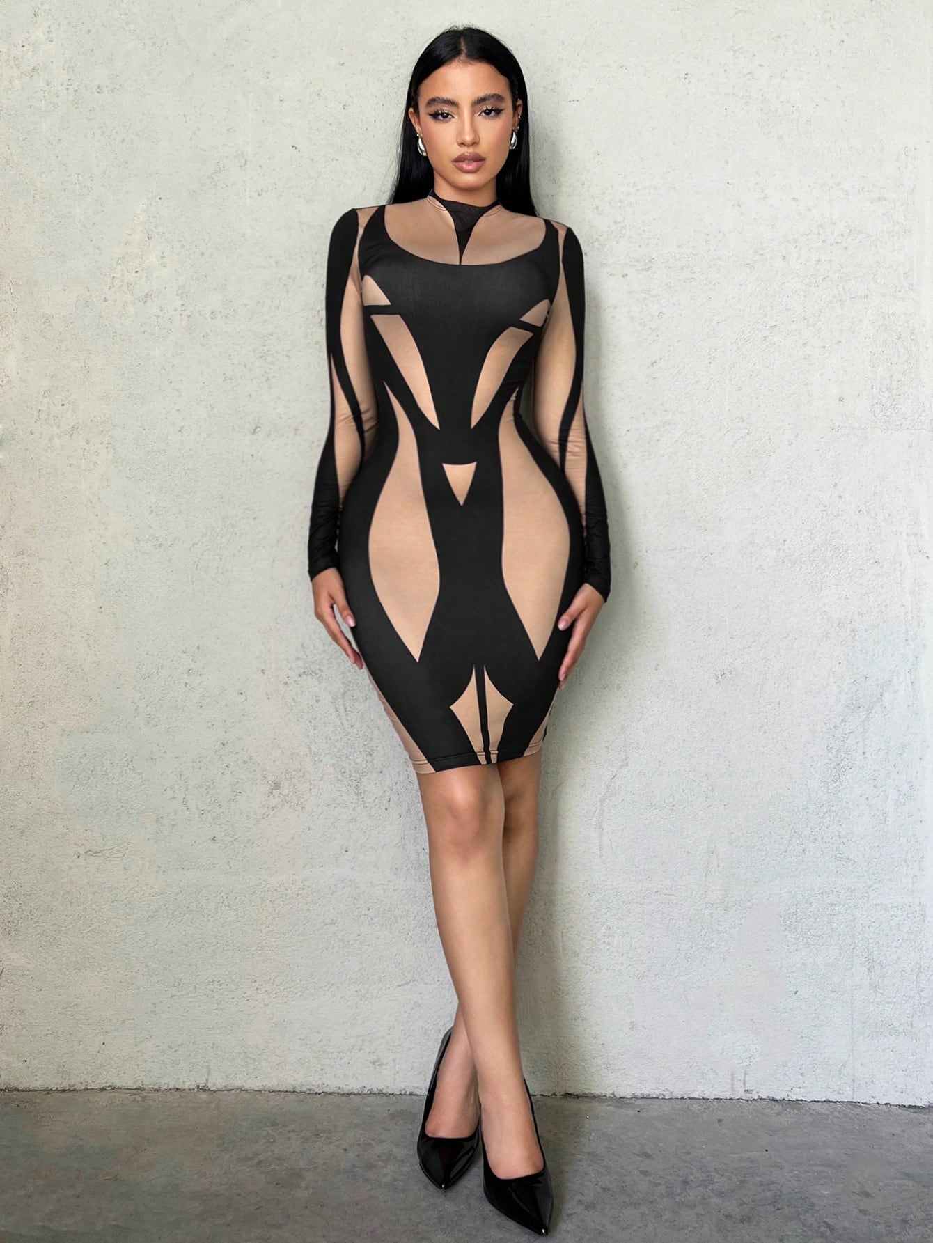LLstyle Long Sleeve Party Dress