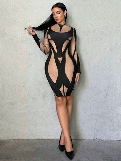 LLstyle Long Sleeve Party Dress