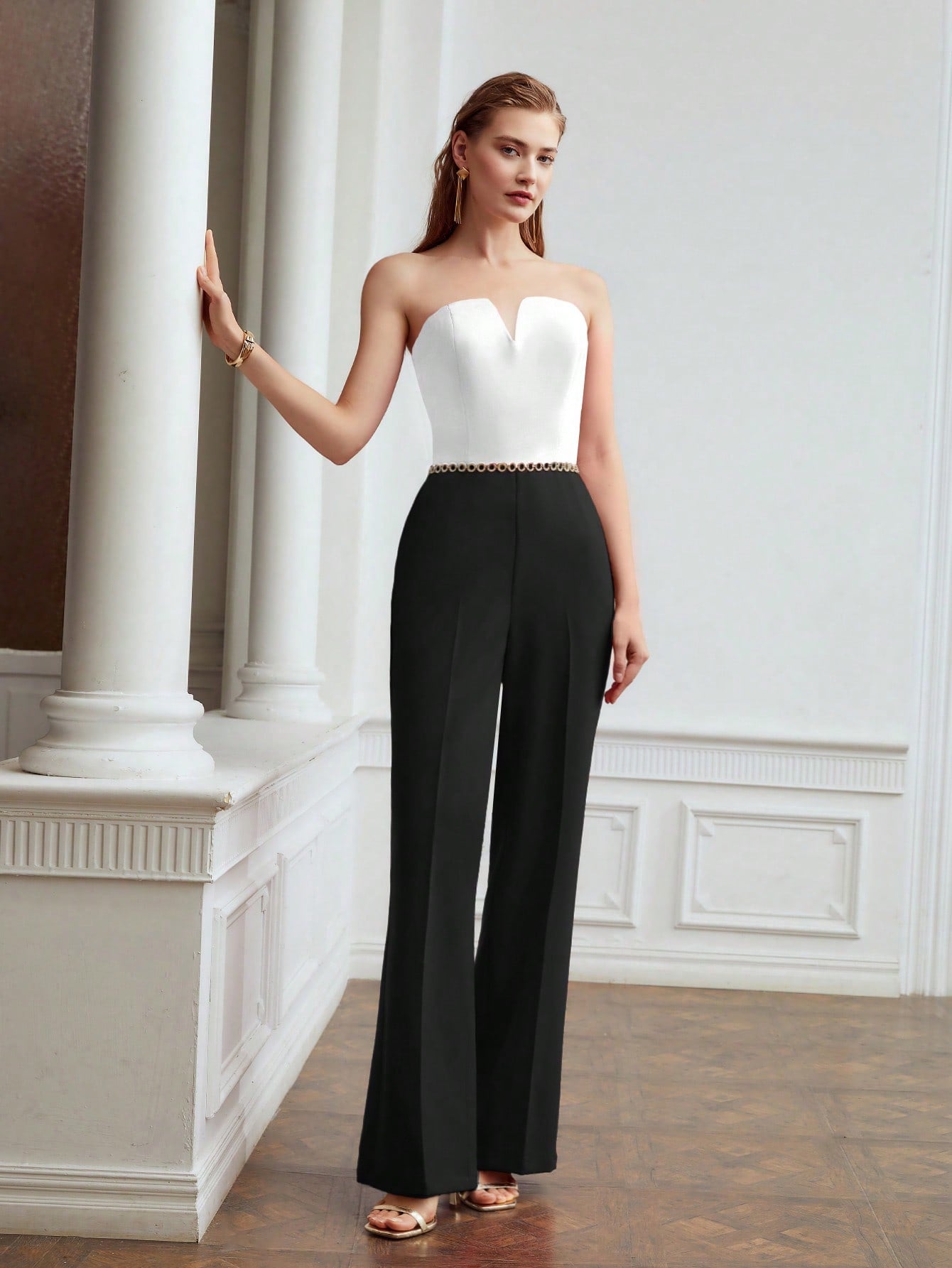 LLstyle Two Tone Tube Jumpsuit