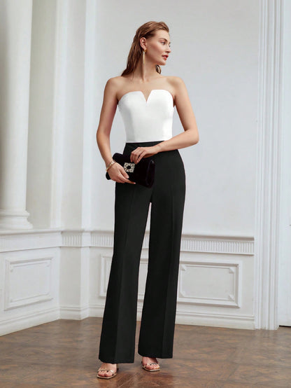 LLstyle Two Tone Tube Jumpsuit