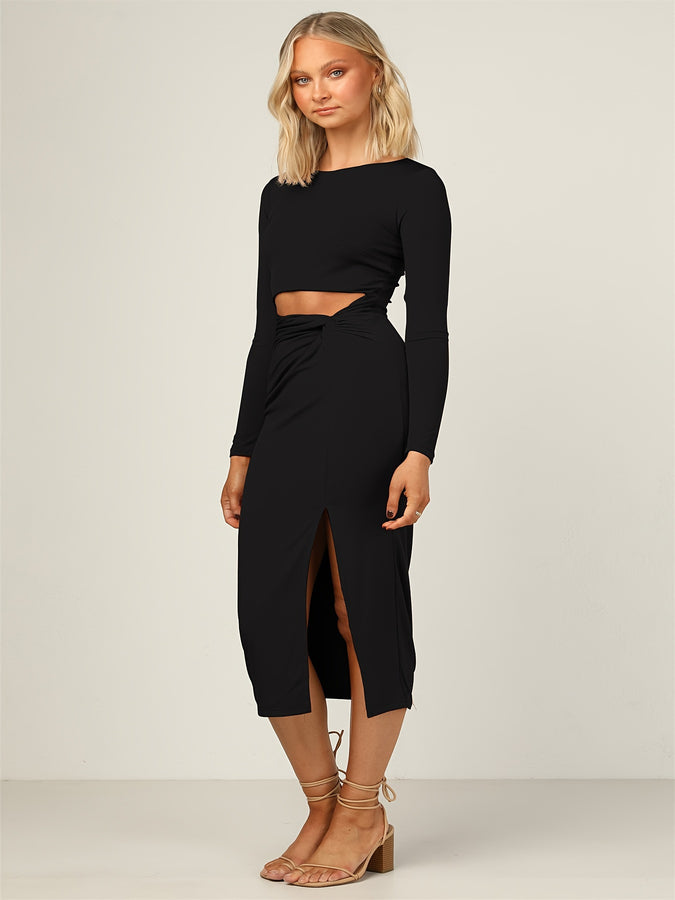 LLstyle Long Sleeve Bodycon Dress For Spring & Fall