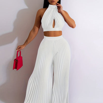 LLstyle Sexy Pleated Matching Two-piece Set